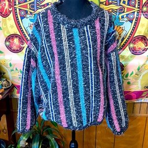 Allan Wah vintage women’s large striped sweater